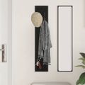 vidaXL Vešiak na stenu Nástenná montáž Čierny dub 20 x 1,5 x 100 cm