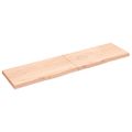 vidaXL Stolová doska 200x50x(2-6) cm, neošetrený dubový masív