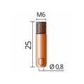 TRAFIMET Kontaktná špička na hliník M6/25 Priemer drôtu Ø 0,8mm