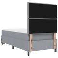 vidaXL Posteľ s pružinovým rámom Svetlosivá 100 x 200 cm látka