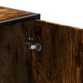 vidaXL Lavica na topánky dymový dub 100x40x53,5cm kompozitné drevo+kov