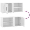 vidaXL TV skrinka lesklá biela 80x31,5x36 cm spracované drevo
