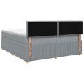 vidaXL Posteľ boxspring s matracom Svetlosivá 200 x 200 cm Látka