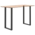 vidaXL Nohy barového stola v tvare U, 2 ks, antracitové, 60 x (110-111) cm, oceľ