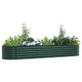 vidaXL Zvýšený záhon Zelená 320 x 80 x 44 cm Oceľ