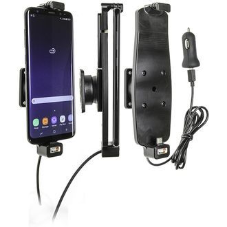 Brodit držiak do auta na Samsung Galaxy S10+/S9+/S8+ a iné, s pružinou, s nab. z cig.zapaľovača/USB