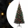 vidaXL Vianočný stromček Čierna 180 cm PVC
