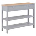 vidaXL Komoda z drevotriesky sivá 110x35x80 cm