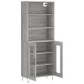 vidaXL Vysoká skrinka sivý dub sonoma 69,5x34x180 cm spracované drevo