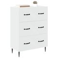 vidaXL Zásuvkový kabinet Biela 66 x 34,5 x 89,5 cm Kompozitné drevo