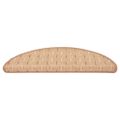 vidaXL Kobercové nášľapy na schody 15 ks bledohnedé 56x17x3 cm