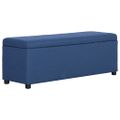 vidaXL Lavica s úložným priestorom 116 cm modrá polyester