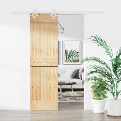 vidaXL Posuvné dvere Prírodná a biela 70 x 210 cm