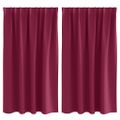 vidaXL Záclony na zatemnenie s krúžkami 2 ks Víno červené 140 x 140 cm