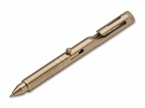 Böker Plus 09BO064  Cal.45 CID Brass taktické pero 12,7cm, mosadz
