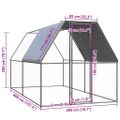 vidaXL Klietka pre sliepky 2x4x2 m pozinkovaná oceľ