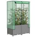 vidaXL Záhon s krytom na skleník ratanový vzhľad 80x40x138 cm