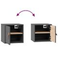 vidaXL Nástenné skrinky 2 ks sivé 31,5x30x30 cm masívna borovica
