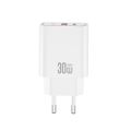 XO sieťová nabíjačka CE42 PD 30W 1x USB-C 1x USB biela