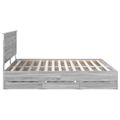 vidaXL Rám postele Sivý Sonoma 200 x 200 cm Inžinierske drevo