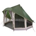 vidaXL Tipi stan so strechou Zelená 404 x 370 x 270 cm taft