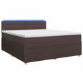 vidaXL Posteľ boxspring s matracom Tmavohnedá 180 x 200 cm Látka
