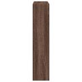 vidaXL Obloženie krbu hnedý dub 81x18x82 cm kompozitné drevo