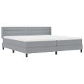 vidaXL Posteľ s pružinovým rámom Svetlosivá 200 x 200 cm látka