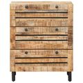 vidaXL Úložné skrine 60 x 33 x 75 cm Masívne mango drevo Prírodná