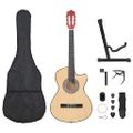 vidaXL 12-dielna folková akustická gitara Cutaway so 6 strunami 38"