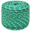 vidaXL Lodné lano zelené 14 mm 25 m polypropylén