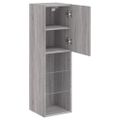 vidaXL TV skrinka s LED svetlami sivá sonoma 30,5x30x102 cm