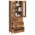 vidaXL Highboard 2 ks Staré drevo 69,5 x 34 x 180 cm Kompozitné drevo