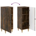 vidaXL Servírovacia skriňa Dymový dub 33 x 34,5 x 90 cm