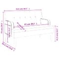 vidaXL Lavička s operadlom biela 112x65,5x75 cm umelá koža