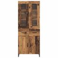 vidaXL Highboard Staré drevo 69,5 x 34 x 180 cm Kompozitné drevo
