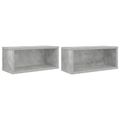 vidaXL Roh na skladovanie CD 2 ks Betónovo sivá 40 x 17 x 17 cm