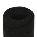 vidaXL Pracovné lano čierne 2 mm 100 m polyester