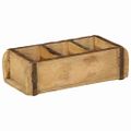 vidaXL Podnos s úložiskom Hnedá 30 x 14 x 9 cm Masívne obnovené drevo