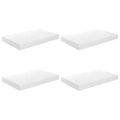 vidaXL Plávajúce nástenné police 4 ks, lesklé biele 40x23,5x3,8 cm, MDF