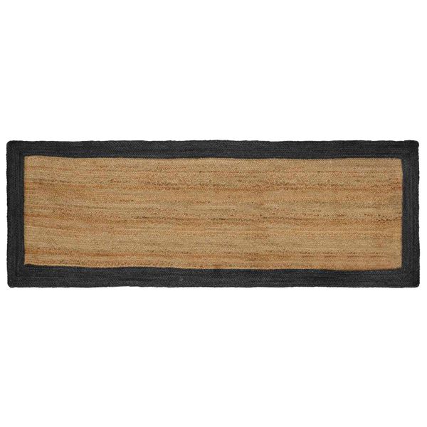 vidaXL Kusové koberce Tmavosivá 80 x 300 cm Juta