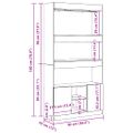 vidaXL Vysoká skrinka dub artisian 92x33x180 cm kompozitné drevo