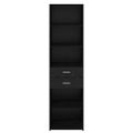 vidaXL Highboard Čierny dub 50 x 42,5 x 185 cm Kompozitné drevo