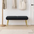 vidaXL Dvojvrstvová lavica Čierna 120 x 45 x 46 cm Zamat