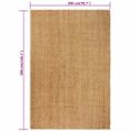 VidaXL Koberec obdĺžnikový prírodný 200x300 cm juta