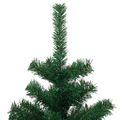 vidaXL Osvetlený špirálový vianočný stromček+kvetináč zelený 120cm PVC