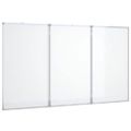 vidaXL Magnetická biela tabuľa skladacia 120x100x1,7 cm hliník