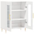 vidaXL Komoda lesklá biela 69,5x34x90 cm spracované drevo