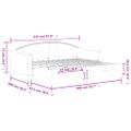 vidaXL Denná posteľ s rozkladacou posteľou krémová 90x200 cm látka