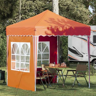 vidaXL Prístrešok na párty 195 x 195 x 245 cm Oranžová Oxfordská látka